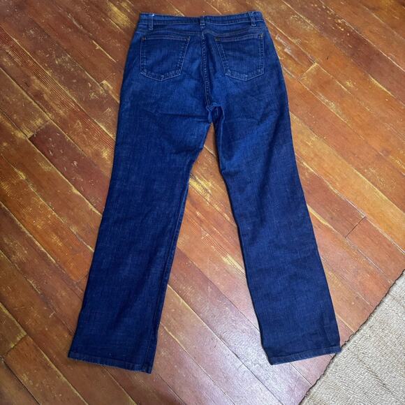 EILEEN FISHER Dark Wash Jeans Clean Girl Denim Boho Preppy Straight Leg PM - Picture 2 of 3